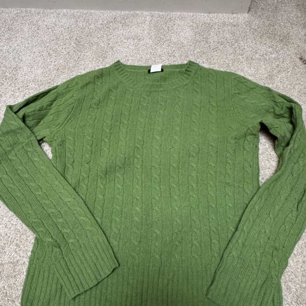 J. Crew Men's Green Crewneck Sweater